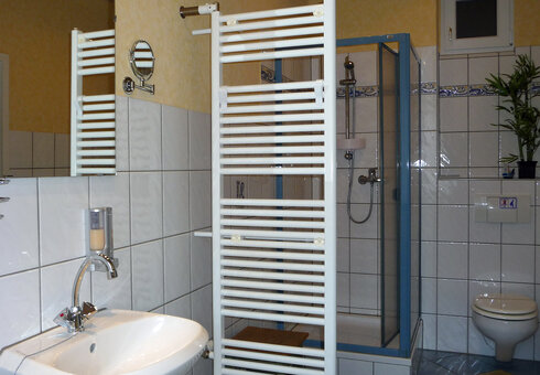 Blick in das Badezimmer