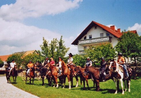 Wanderreiter auf unserem Hof