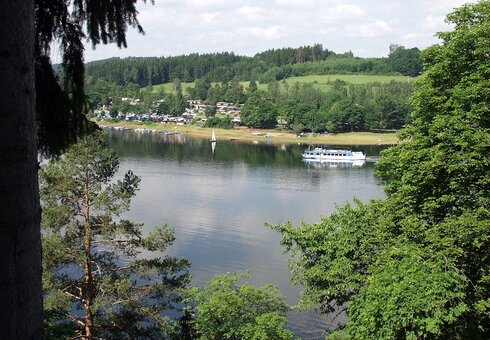 Ausblick auf die Bleilochtalsperre