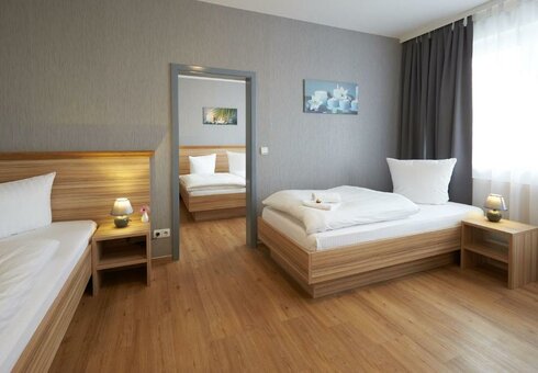 Blick in ein Gästezimmer