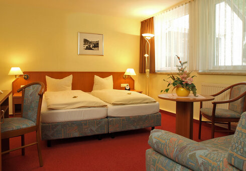 Blick in ein Gästezimmer