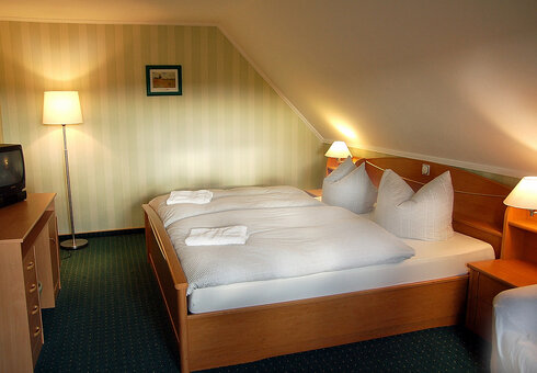 Blick in ein Gästezimmer