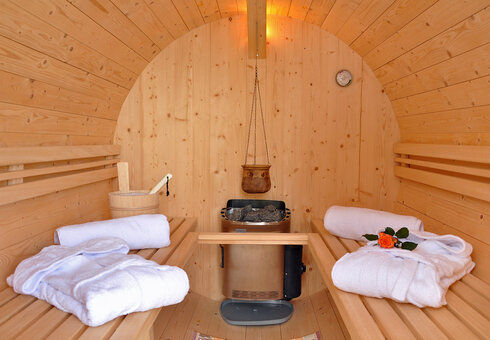 Blick in die Sauna