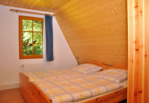 Blick in ein Schlafzimmer
