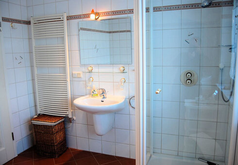 Blick in das Badezimmer