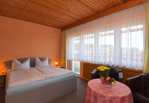 Blick in ein Gästezimmer