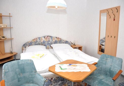 Blick in ein Gästezimmer