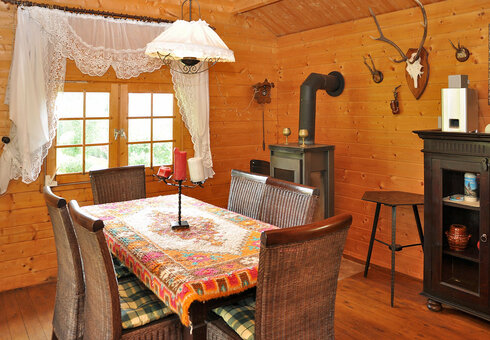 Blick in das Blockhaus