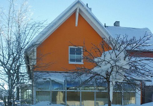 Ferienhaus im Winter