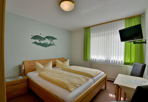 Blick in ein Gästezimmer