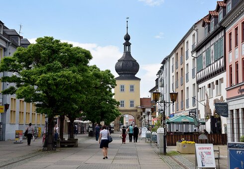 Fußgängerzone in Saalfeld