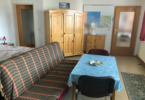 Blick in den Schlaf-/Wohnraum