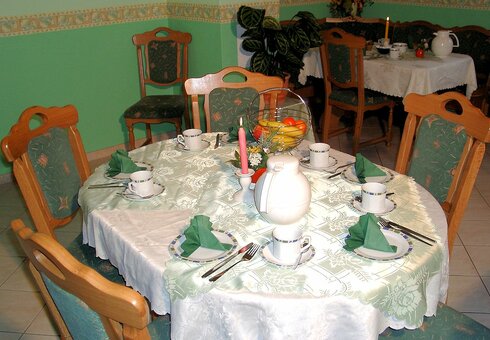 Blick in den Frühstücksraum