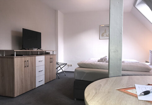 Blick in ein Gästezimmer