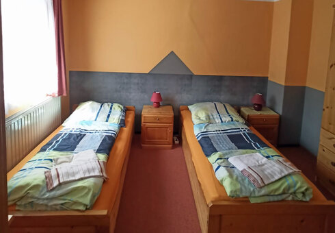 Blick in ein Gästezimmer