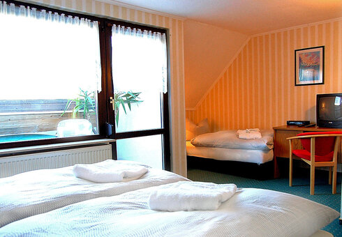 Blick in ein Gästezimmer