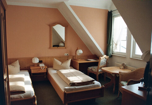 Blick in ein Gästezimmer
