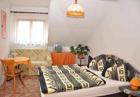 Blick in ein Gästezimmer