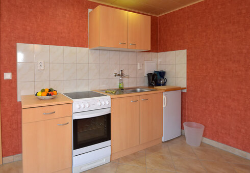 Blick in ein Appartement (Küche)