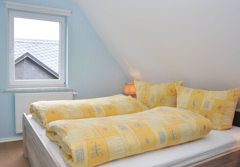Blick in das Schlafzimmer