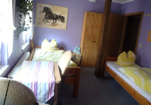 Blick in ein Gästezimmer