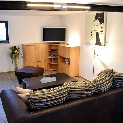 Blick in das Wohnzimmer