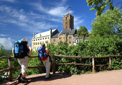 Wanderer an der Wartburg