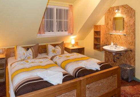 Blick in ein Gästezimmer