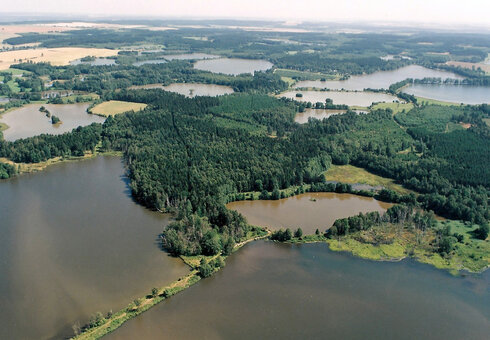 Blick auf die Plothener Teiche