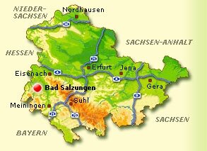 Lagekarte Bad Salzungen