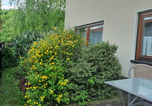 Terrasse vor der Ferienwohnung