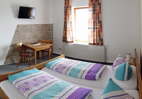 Blick in ein Gästezimmer