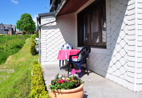 Terrasse am Ferienhaus