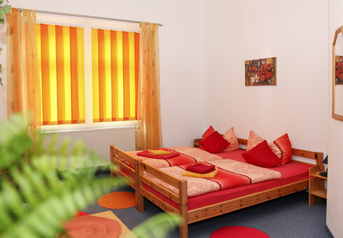 Blick in ein Gästezimmer