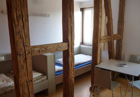 Blick in ein Gästezimmer