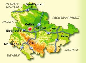 Lagekarte Gotha