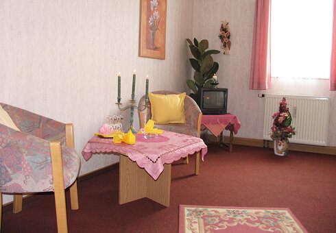 Blick in ein Gästezimmer
