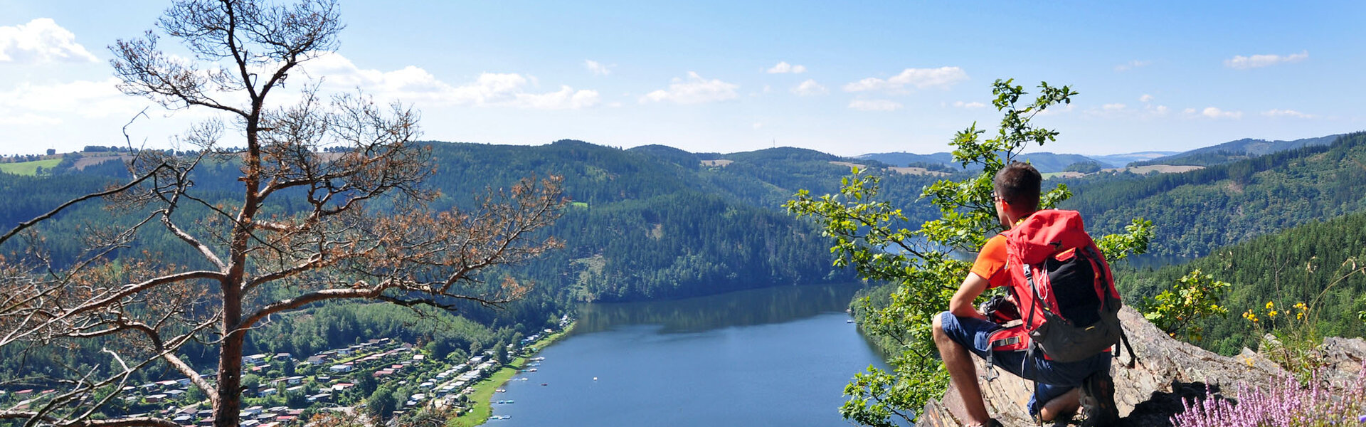 Blick auf die Hohenwartetalsperre