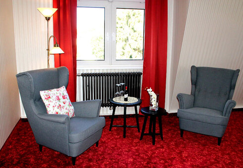 Blick in ein Gästezimmer