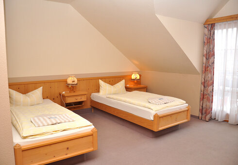 Blick in ein Gästezimmer