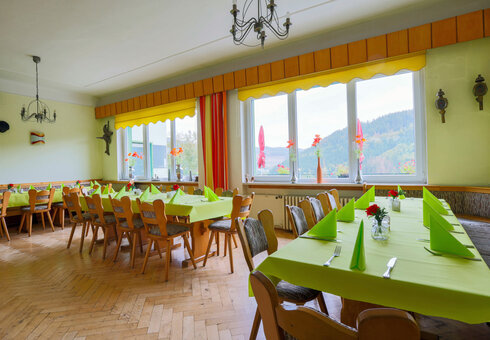 Blick in den Frühstücksraum