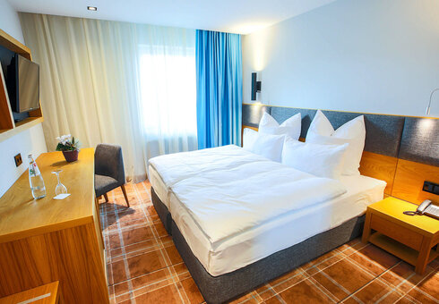Blick in ein Gästezimmer