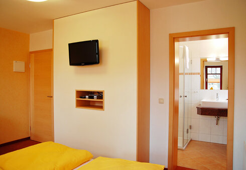 Blick in ein Gästezimmer