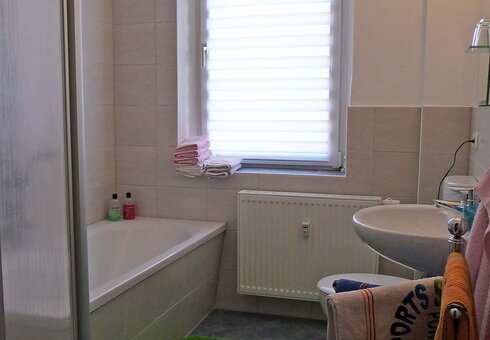 Blick in das Badezimmer