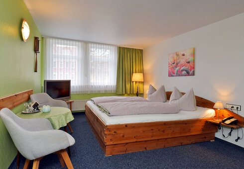 Blick in ein Gästezimmer