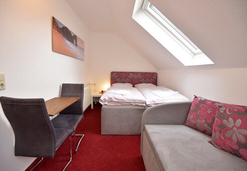 Blick in ein Doppelzimmer