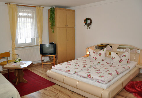 Blick in ein Gästezimmer
