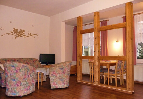 Blick in ein Gästezimmer