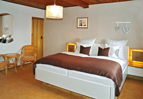 Schlafzimmer kleine Ferienwohnung