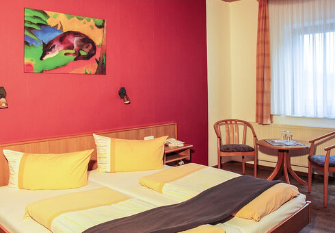 Blick in ein Gästezimmer